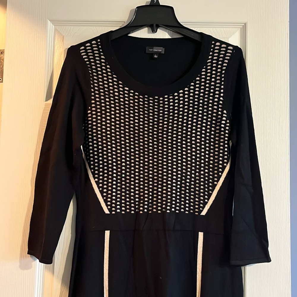 Limited Black and Tan Sweater Dress